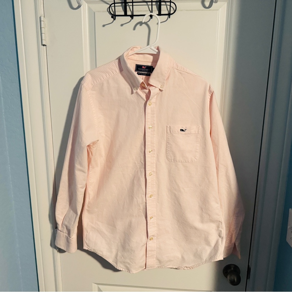 Vineyard Vines Light Pink Casual Button-Down Shirt Size Medium